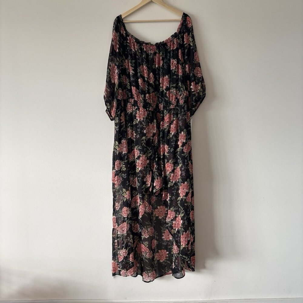 Xhilaration PLUS SIZE Women’s 4X floral Romper Shorts Skirted Jumpsuit Fairy NWT